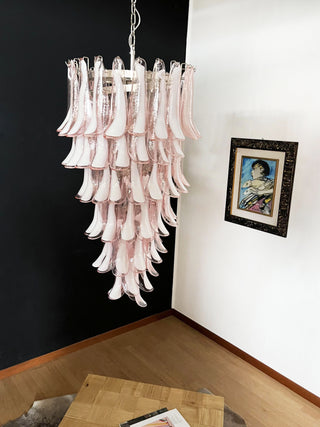 Beautiful Murano Pink Petals Spiral Chandelier