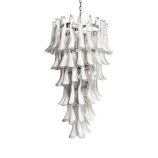 Beautiful Murano Transparent Petals Spiral Chandelier