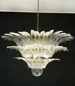 Beautifully Murano Palmette Transparent Chandelier