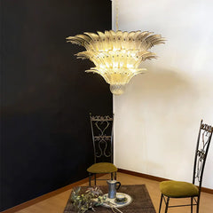 Beautifully Murano Palmette Smoked Chandelier