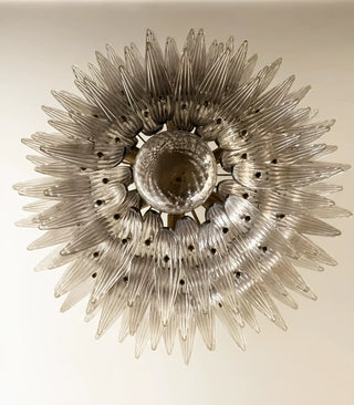 Beautifully Murano Palmette Smoked Chandelier