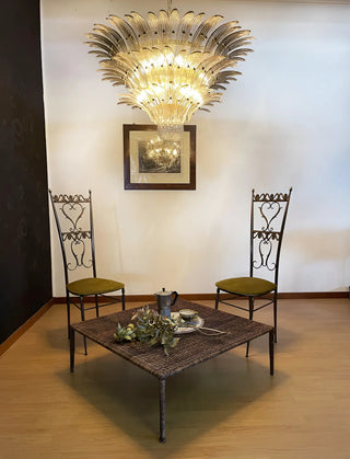 Beautifully Murano Palmette Smoked Chandelier