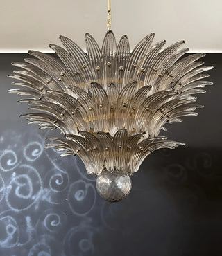 Beautifully Murano Palmette Smoked Chandelier