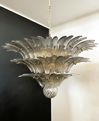 Beautifully Murano Palmette Smoked Chandelier