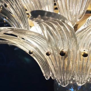 Beautifully Murano Palmette Smoked Chandelier