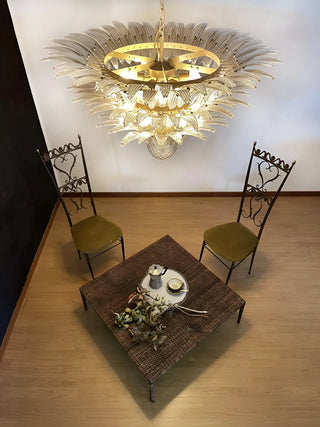 Beautifully Murano Palmette Smoked Chandelier