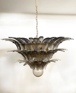 Beautifully Murano Palmette Smoked Chandelier