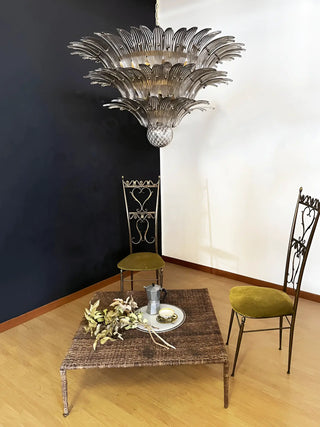 Beautifully Murano Palmette Smoked Chandelier