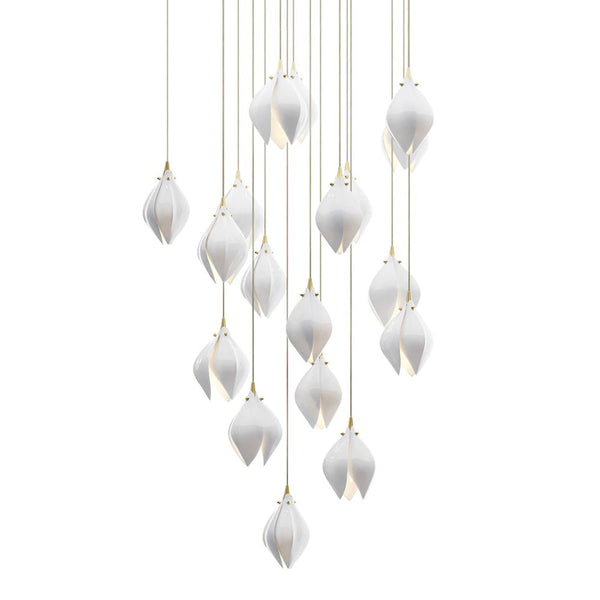 Bloom Porcelain Petals Pendant Light