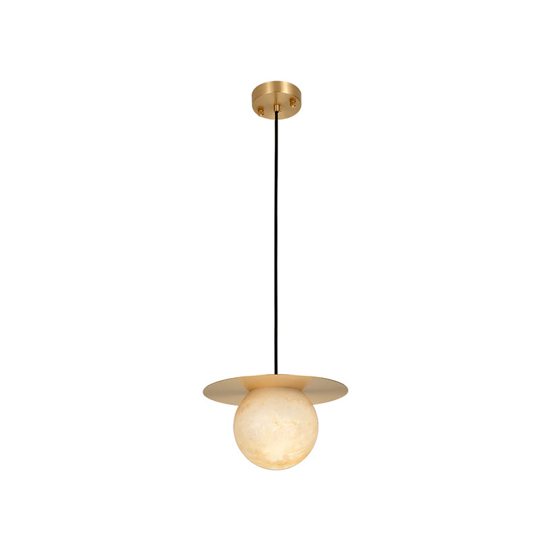 Saturn Round Alabaster Pendant Light | Korewolamp