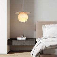 Borra Round Alabaster Pendant Light