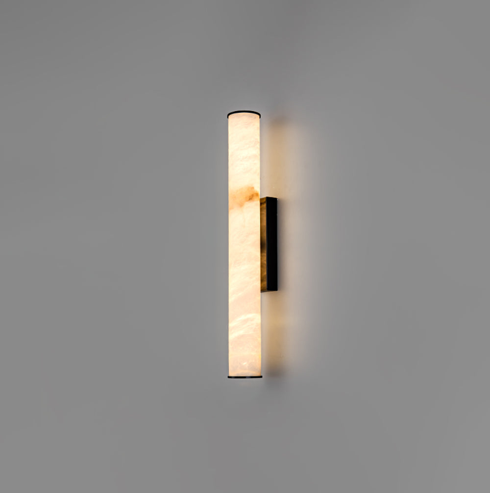 Cylindrical Callisto Alabaster Wall Lamp