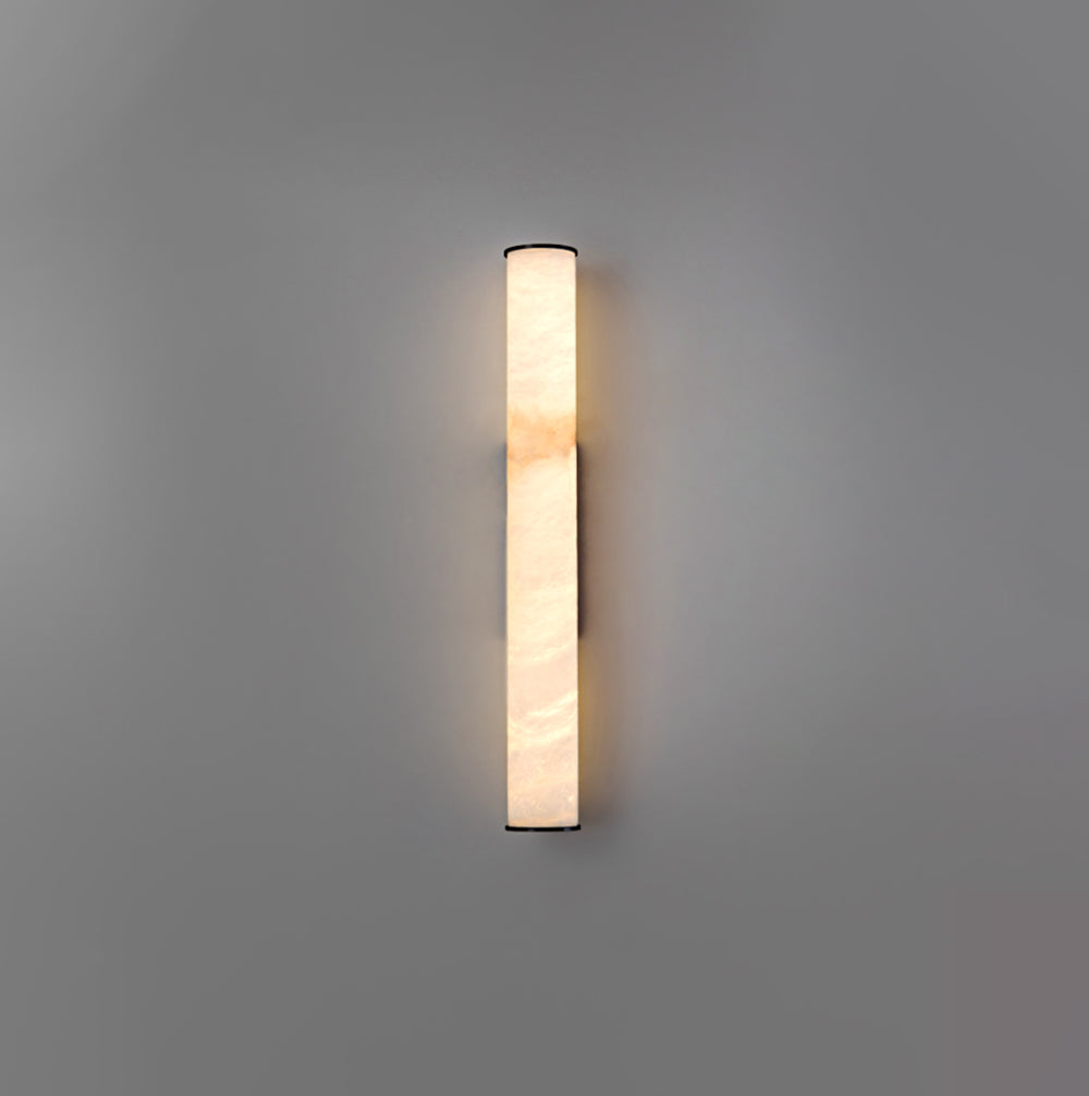 Cylindrical Callisto Alabaster Wall Lamp