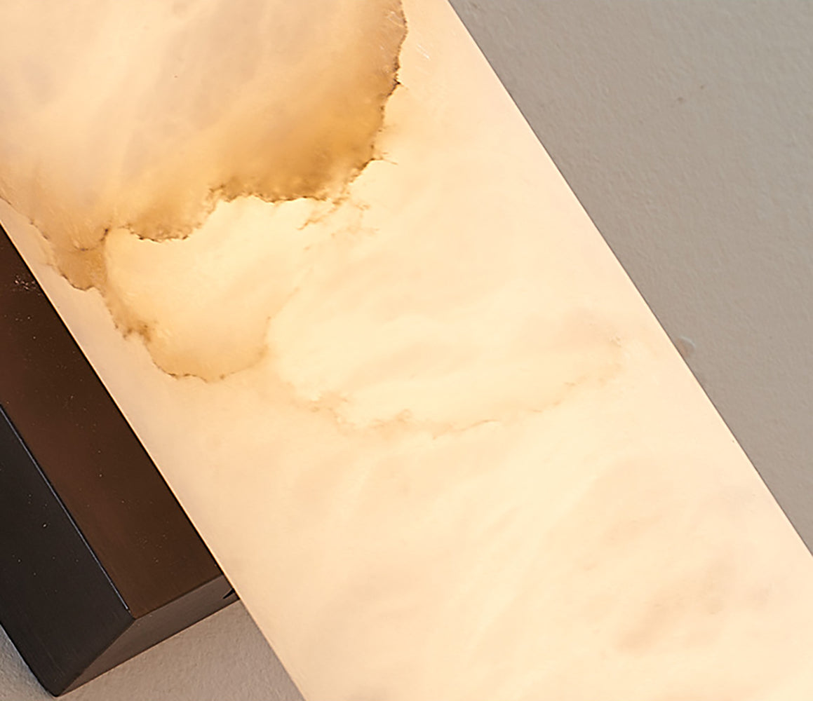 Cylindrical Callisto Alabaster Wall Lamp