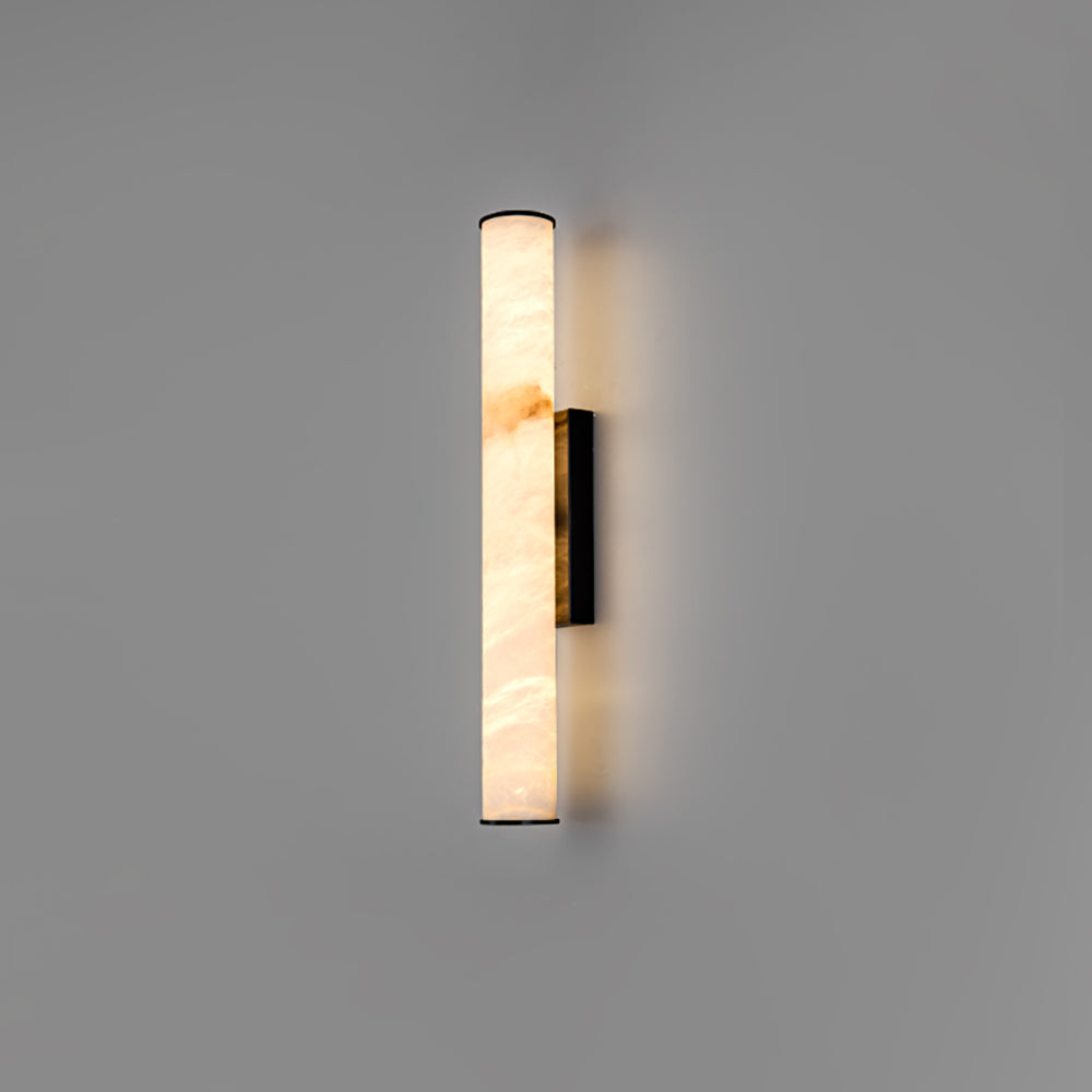 Cylindrical Callisto Alabaster Wall Lamp