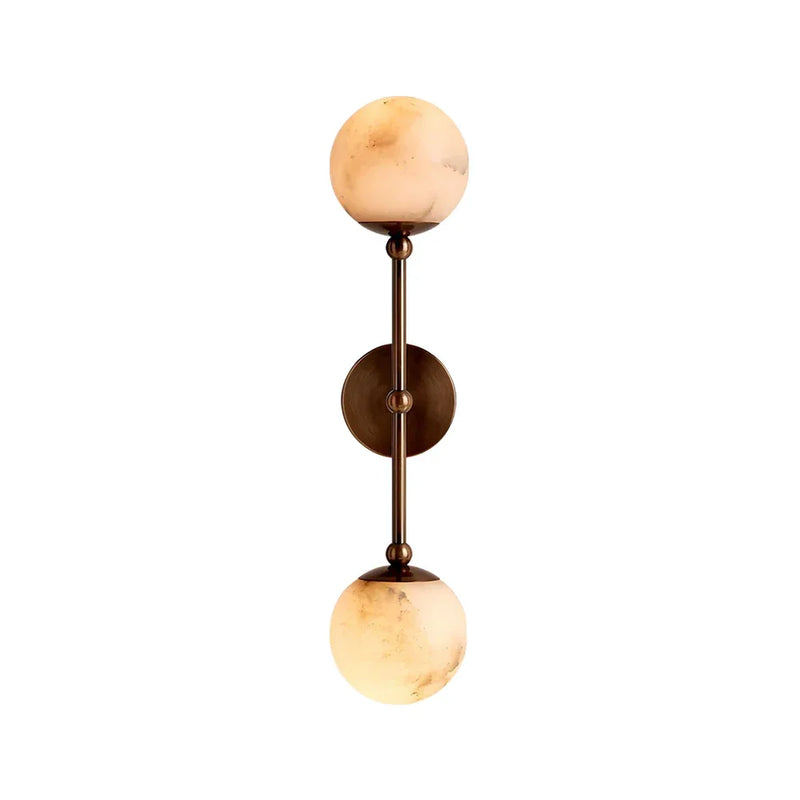 Celestial Double Alabaster Globe Wall Sconce | Korewolamp