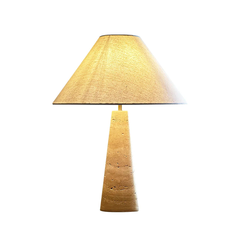 Cone Lulu Travertine Table Lamp | Korewolamp