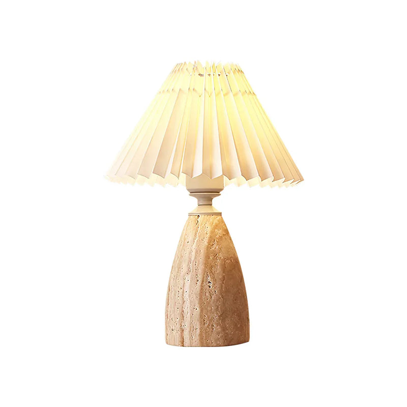 Conical Gusnow Travertine Table Lamp | Korewolamp