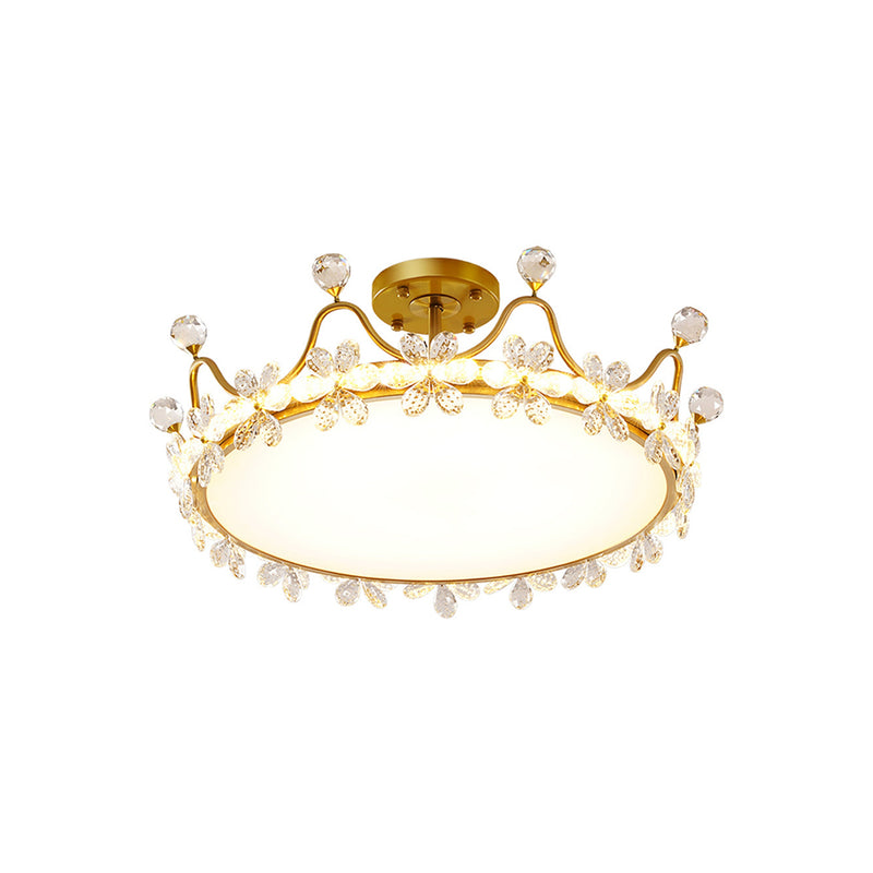 Crystal Crown Simple Ceiling Light | Korewolamp