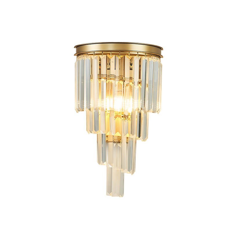 Crystal Tiered Tapered Wall Light | Korewolamp