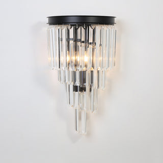 Crystal Tiered Tapered Wall Light