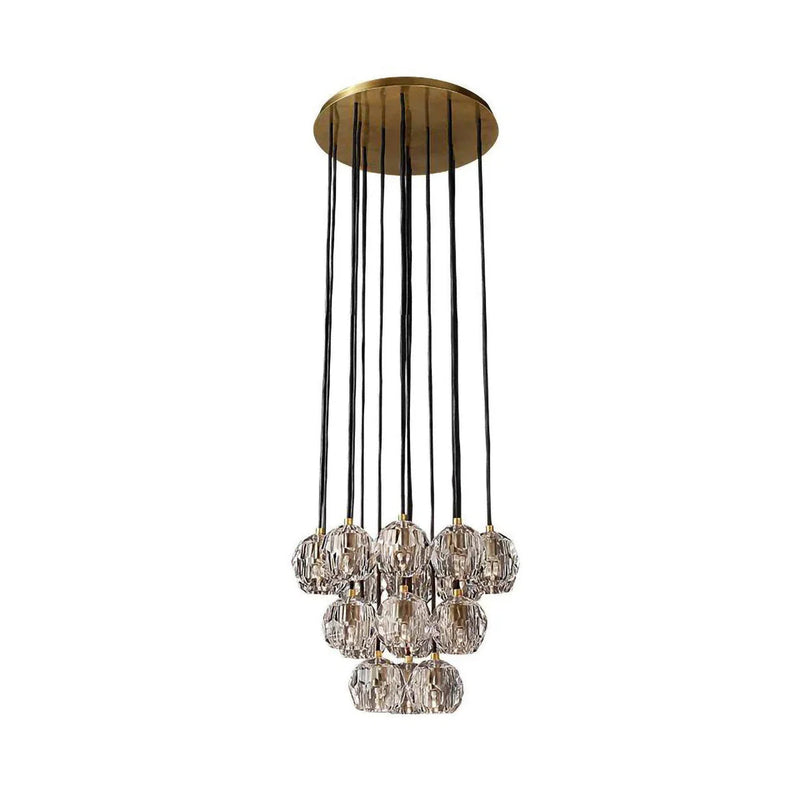 Crystal Ball Linear Round Chandelier | Korewolamp