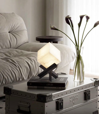 Cube Marble Table Lamp