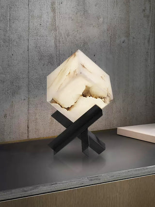 Cube Marble Table Lamp
