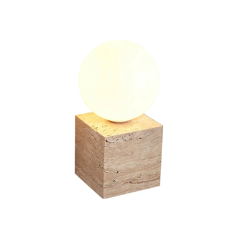 Cube Stone Travertine Wall Lamp | Korewolamp
