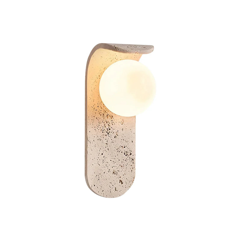 Curve Solis Travertine Wall Lamp | Korewolamp