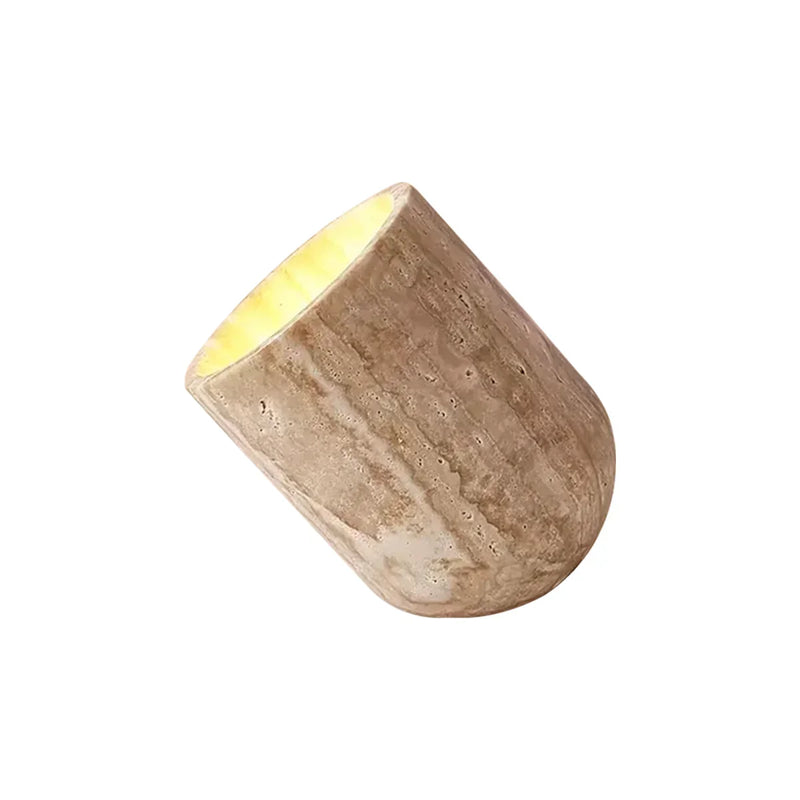 Cylinder Amidori Travertine Table Lamp | Korewolamp