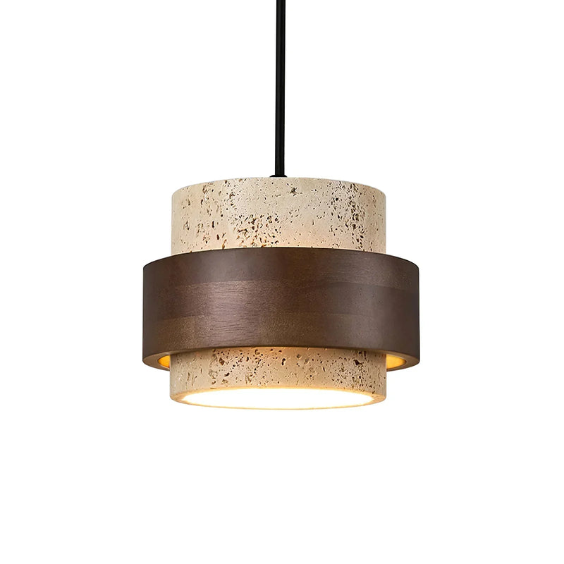 Cylinder Stonova Travertine Pendant Lamp | Korewolamp