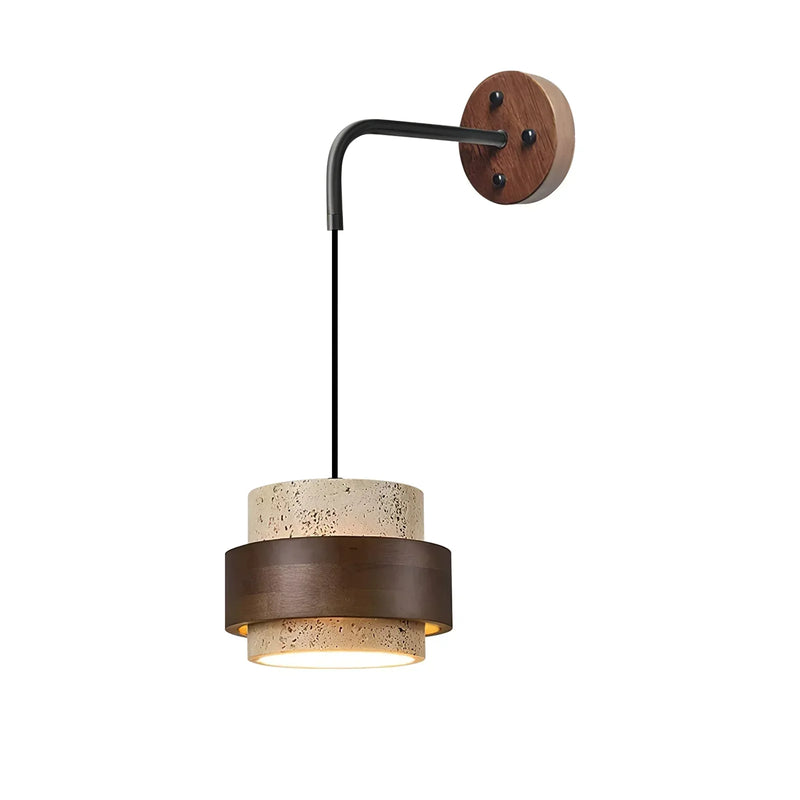 Cylinder Stonova Travertine Wall Sconce | Korewolamp