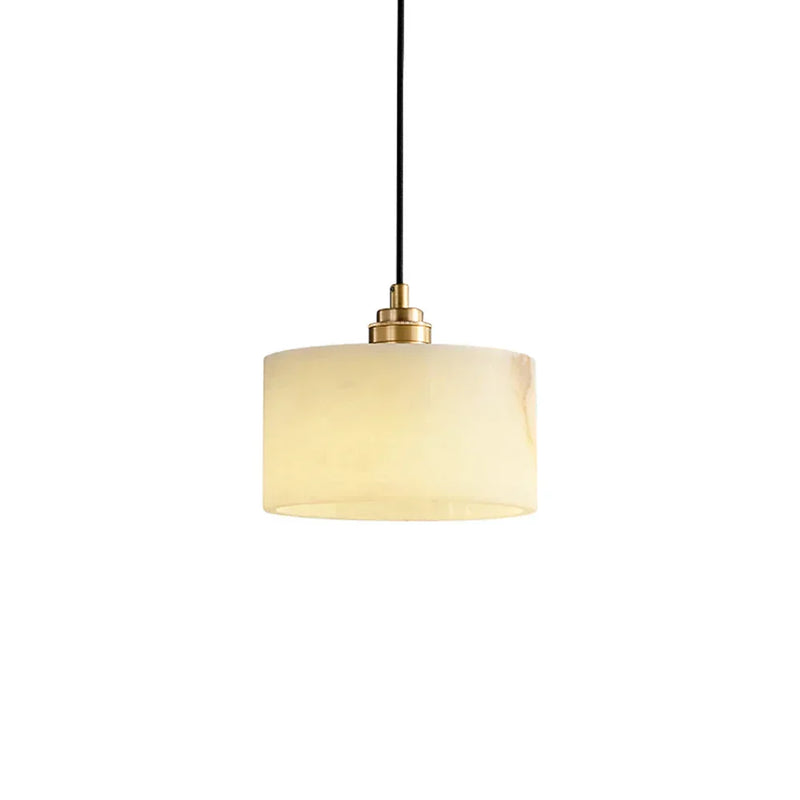 Cylindrical Alabaster Pendant Light | Korewolamp