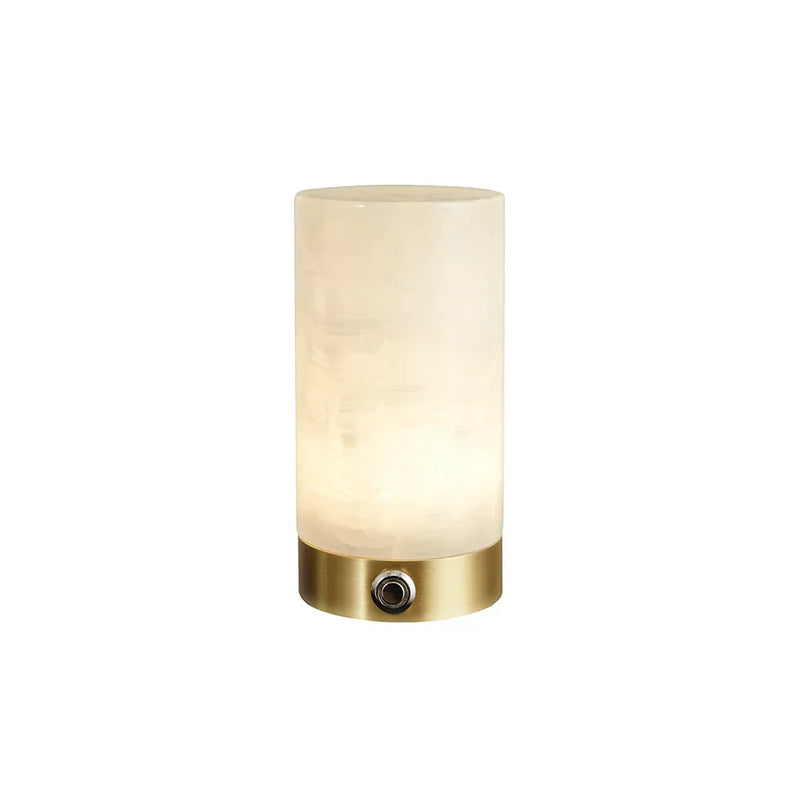 Cylindrical Totem Alabaster Table Lamp | Korewolamp