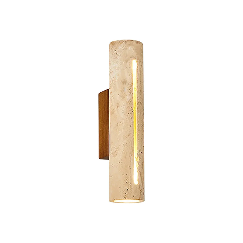 Cylindrical Travertine Wall Lamp | Korewolamp