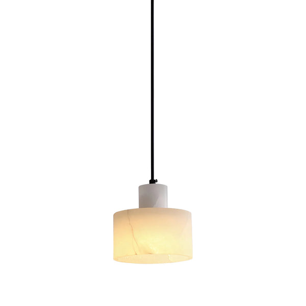 Cylindrical plaster Pendant Light