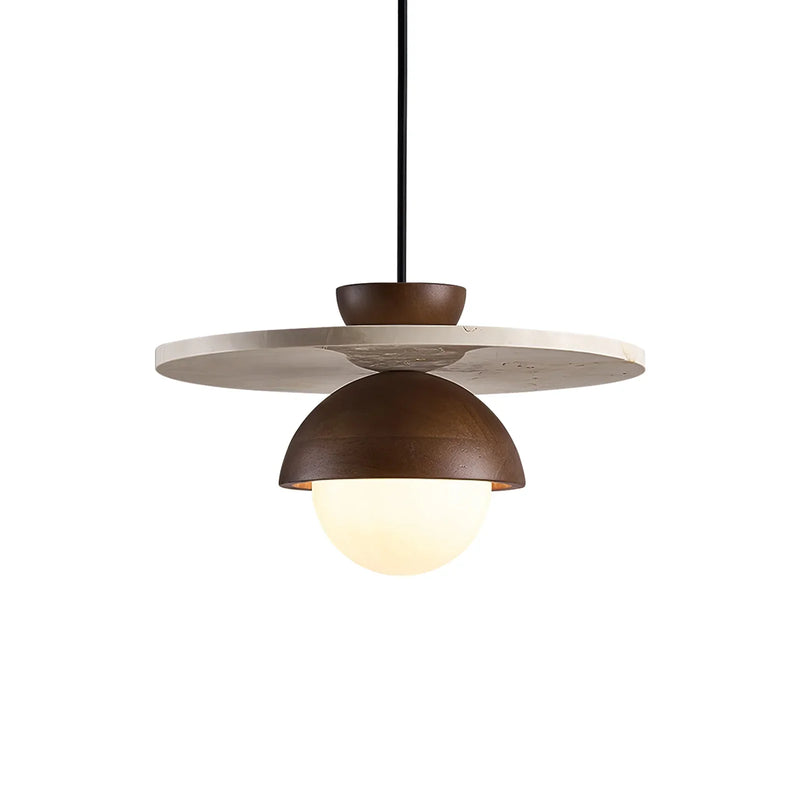 Disc Shaped Travertine Kalse Pendant Lamp | Korewolamp