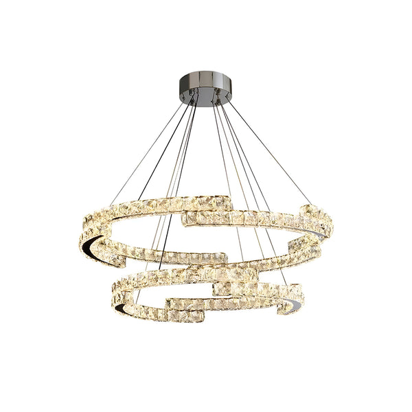 Double Ring Crystal Chandelier