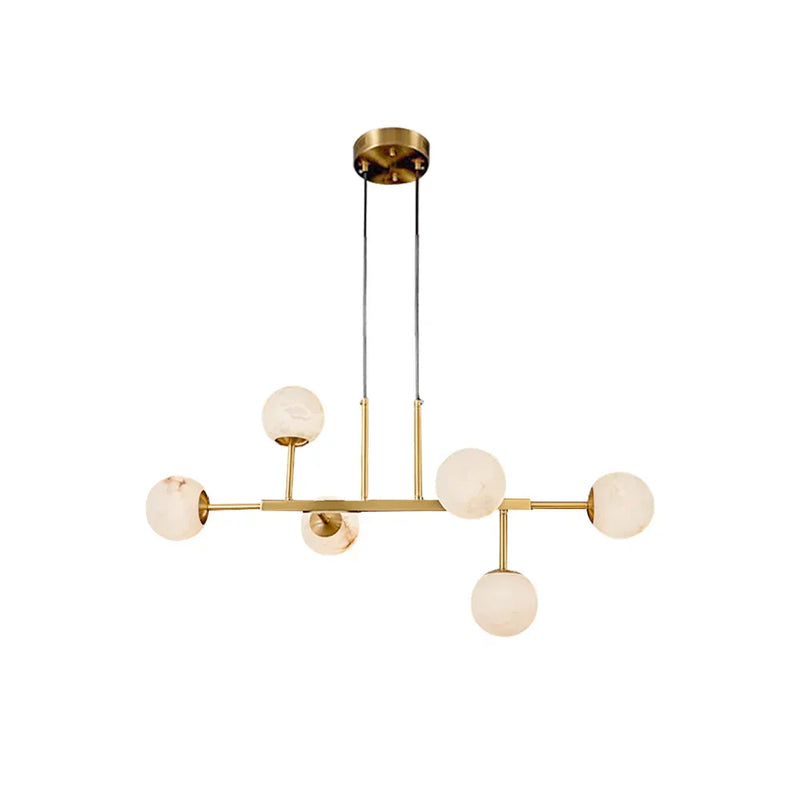 Elegant Ball Alabaster Chandelier | Korewolamp