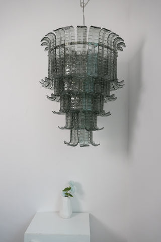 Elegant Leaf-Shaped Murano Glass Chandelier