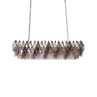 Elegant Multicolored Murano Poliedri Glass Chandelier