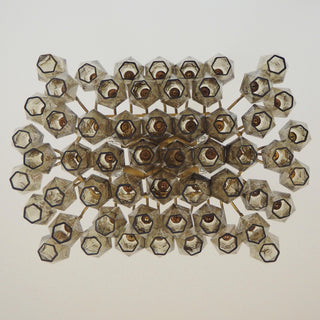 Elegant Murano Poliedri Smoked Glass Chandelier