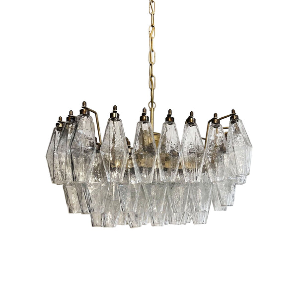 Poliedri Murano Trasparent Chandelier