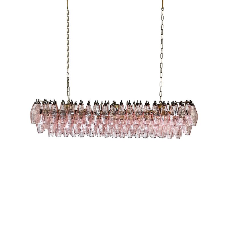 Elegant Pink Murano Poliedri Chandelier | Korewolamp