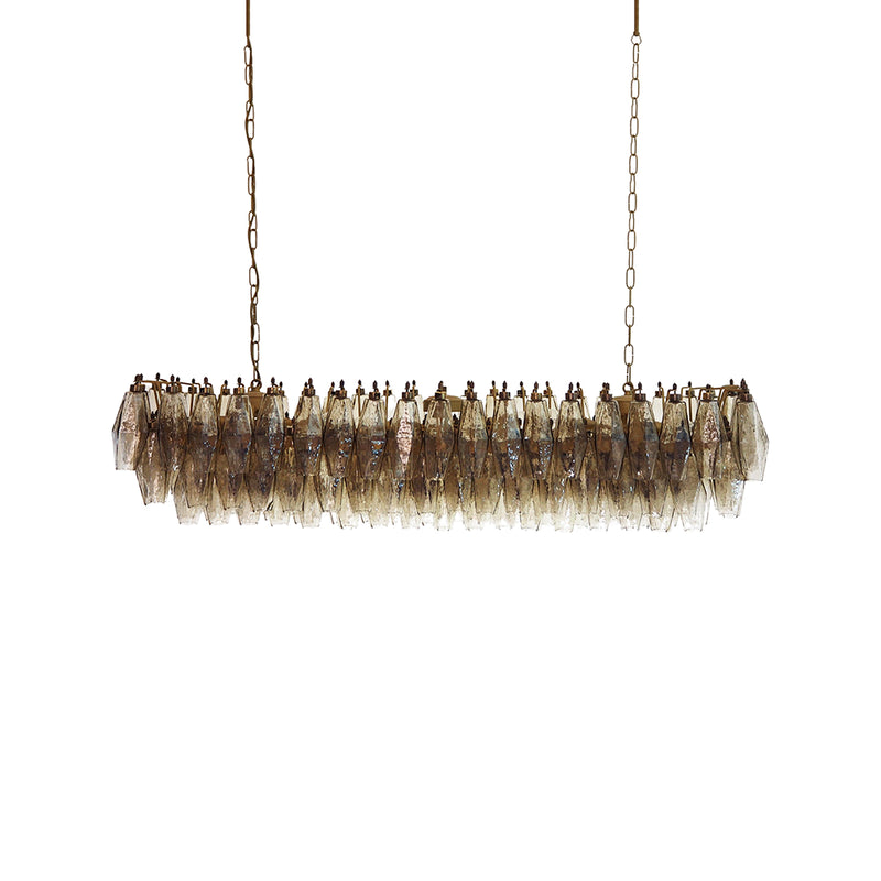 Elegant Smoked Murano Poliedri Chandelier | Korewolamp