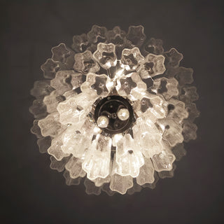 Elegant Transparent Murano Glass Tube Chandelier