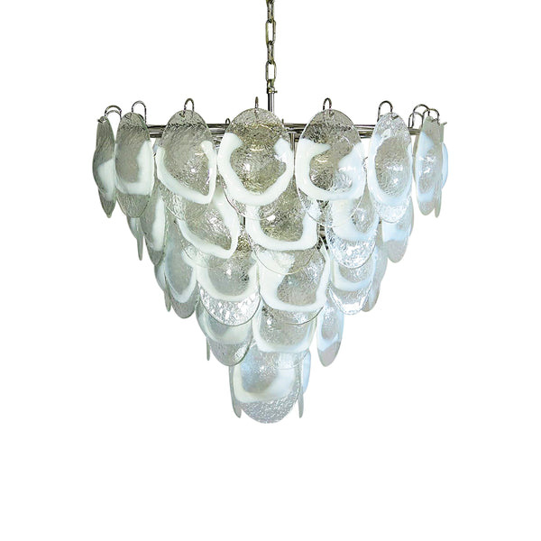 Exquisite Murano Transparent Glass Chandelier