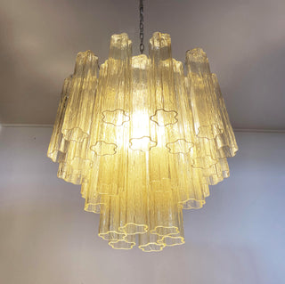 Fantastic Murano Amber Glass Tube Chandelier