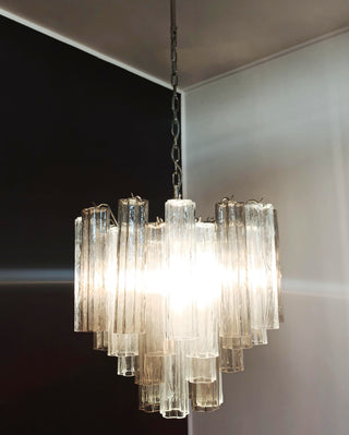 Fantastic Murano Smoked Glass Tube Chandelier